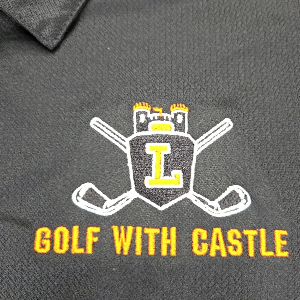 Nike Shirt Mens XL Black Golf Polo Outdoors Dri-Fit Swoosh‎ Short Sleeve PFG